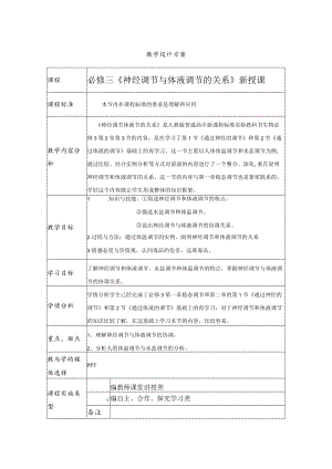 神经调节与体液调节的关系新授课.docx