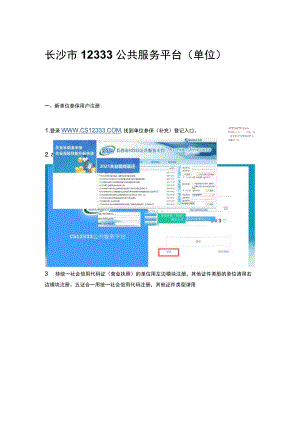 长沙社保系统 操作手册.docx