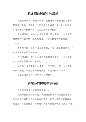 肖定丽的树蜗牛读后感.docx