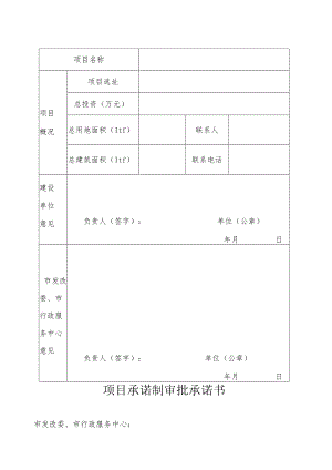 项目承诺制审批申请表.docx