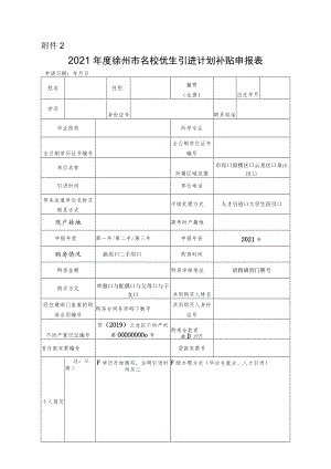 附件2：2021年度徐州市名校优生引进计划补贴申报表doc.docx