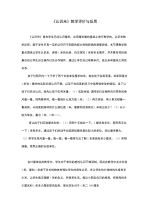 认识米教学反思与评价.docx