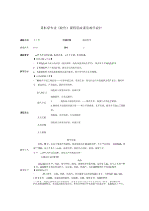 外科学专业《烧伤》课程思政课堂教学设计.docx