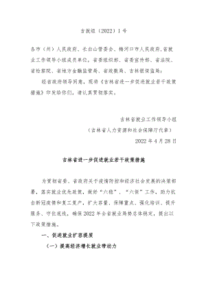 吉林省进一步促进就业若干政策措施.docx