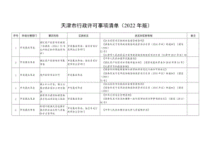 天津市行政许可事项清单（2022年版）.docx