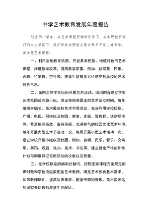 实验中学艺术教育发展年度报告.docx