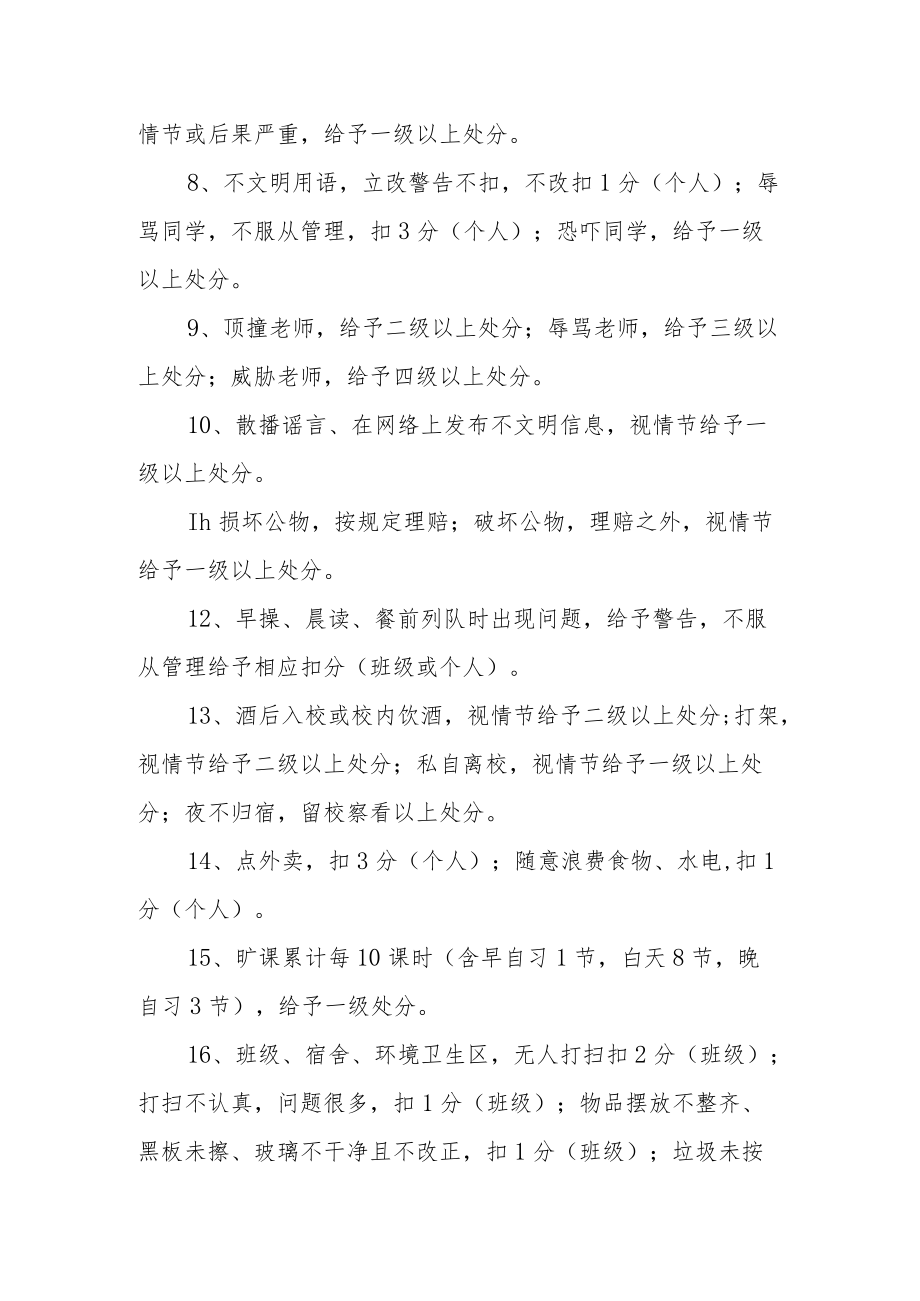 学生常规管理问题考核标准.docx_第2页