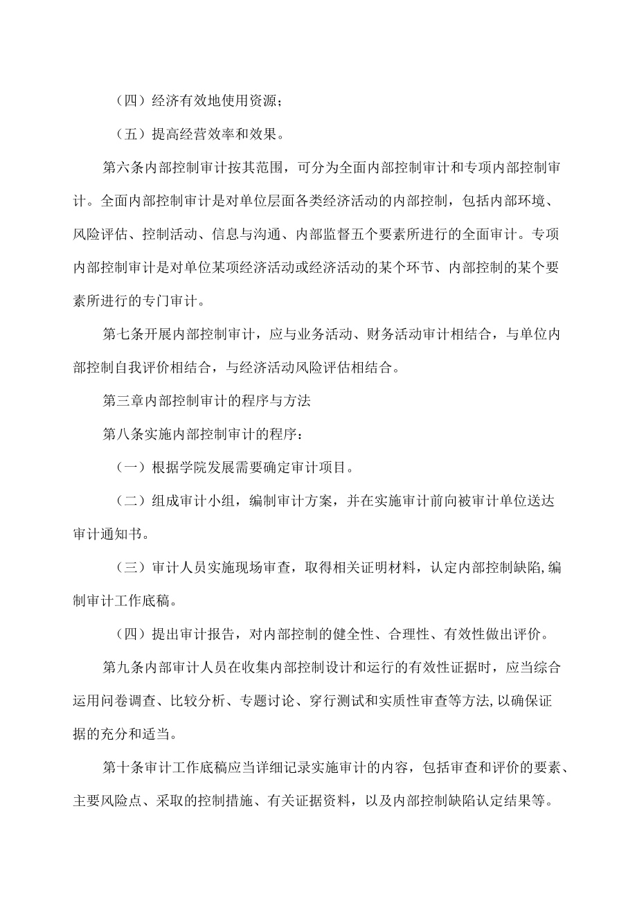 XX医药职业学院内部控制审计实施办法.docx_第2页