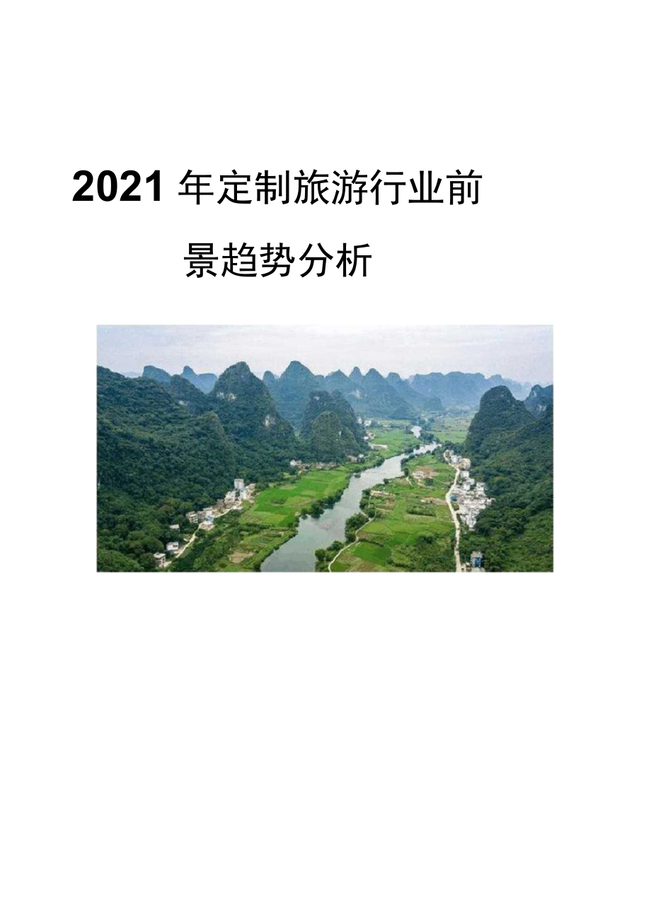 2021定制旅游行业前景趋势分析.docx_第1页