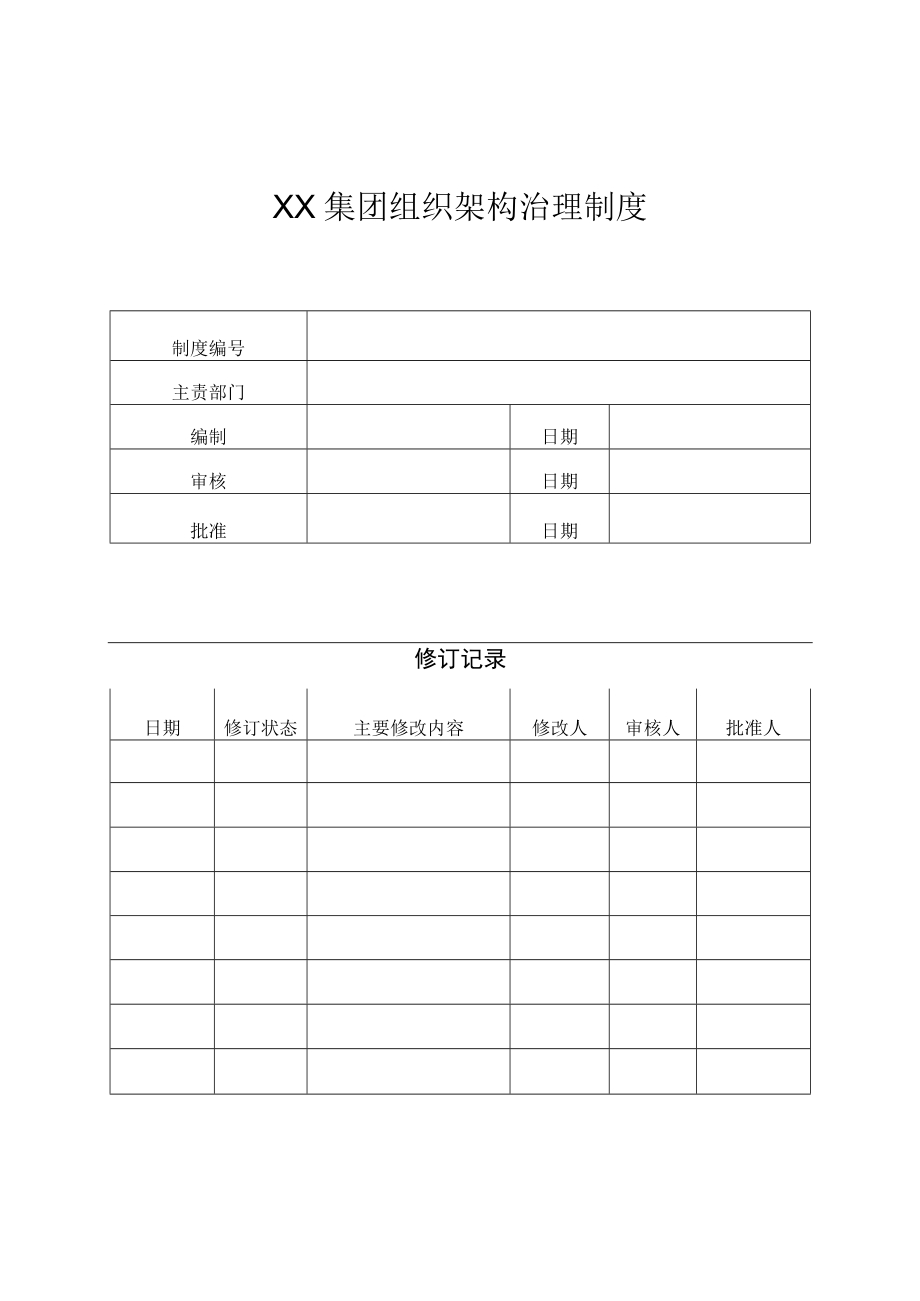 XX集团组织架构管理制度.docx_第1页