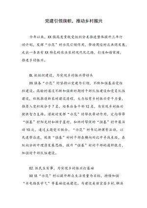 乡村振兴经验材料---党建引领旗帜推动乡村振兴.docx