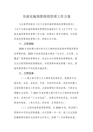 全面实施预算绩效管理工作方案.docx