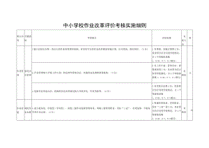 中小学校作业改革评价考核实施细则.docx