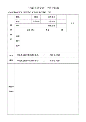 中南财经政法大学特殊困难补助申请与审核表.docx