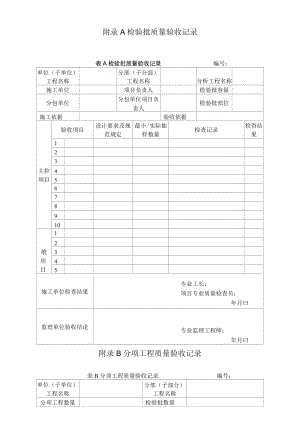 建筑发泡陶瓷复合条板隔墙附录检验批、分项工程质量验收记录.docx