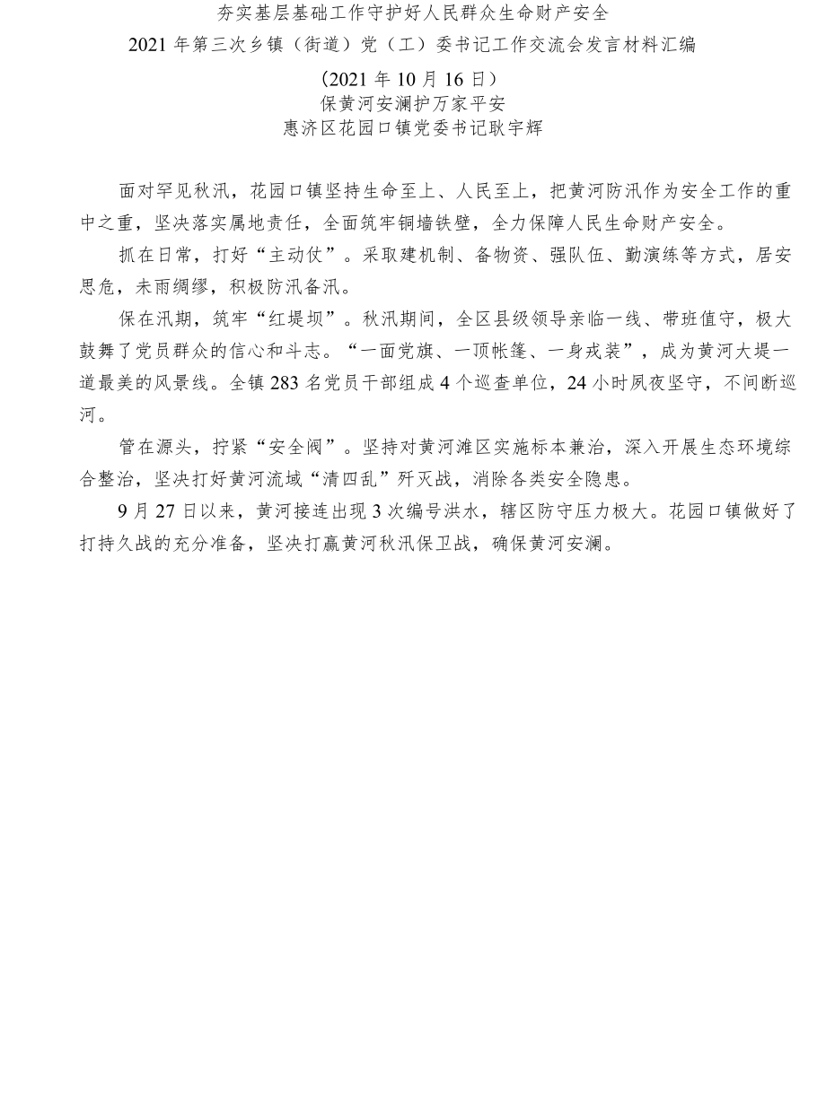 乡镇(街道)党(工)委书记工作交流会发言10篇（简短发言）.docx_第3页