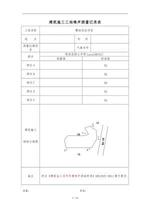 建筑工地噪声测量记录表.doc