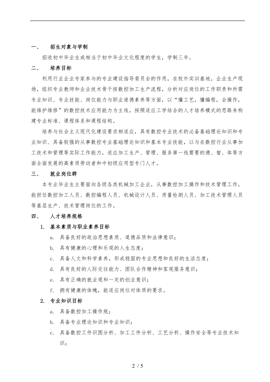 数控技术人才培养方案.doc_第2页