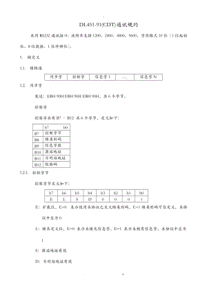 DL451-91CDT通讯规约.doc