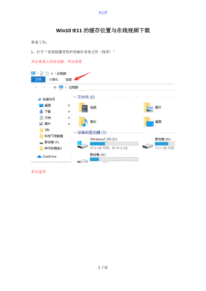 Win10IE11地缓存位置及在线视频下载.doc