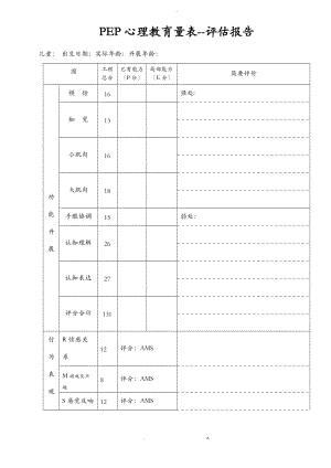 PEP心理教育量表-评估实施报告.doc