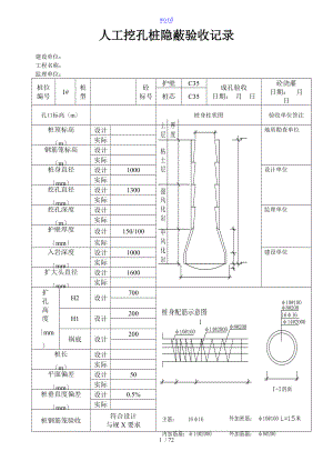 人工挖孔桩隐蔽验收记录簿.doc