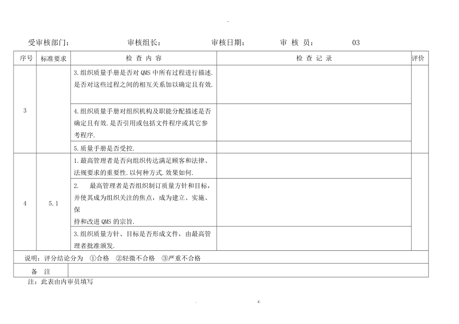 内部质量审核检查表一.doc_第3页