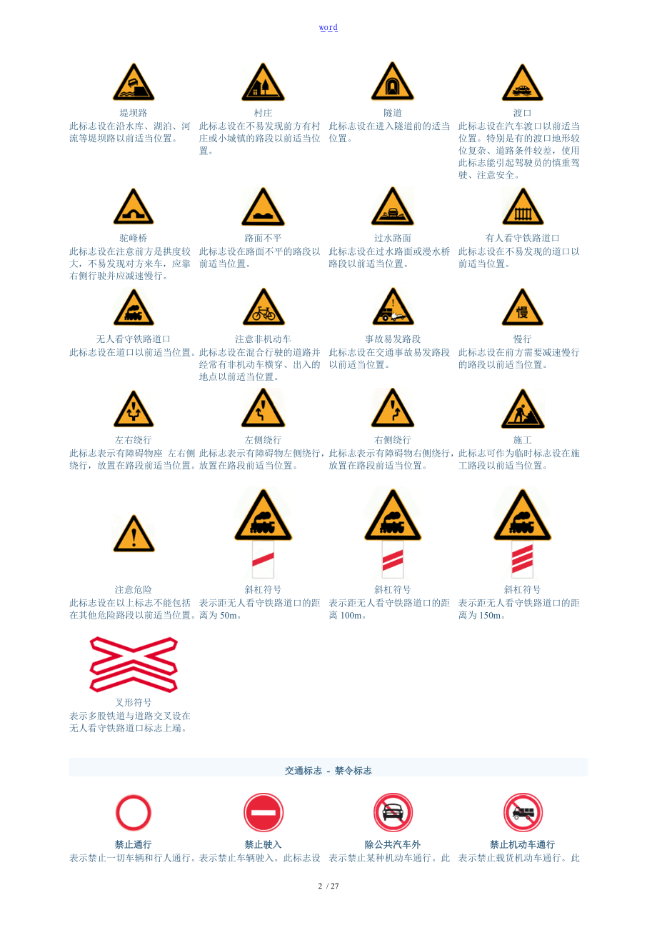 新颖交通标志图片大全及手势图片.doc_第2页