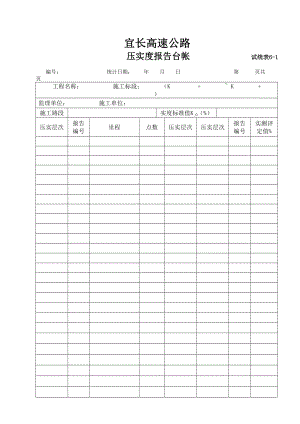 压实度报告台帐-.doc