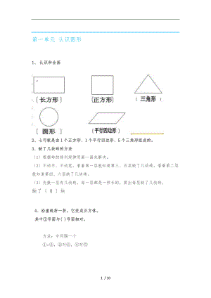 新人教版一级数学下册各单元知识要点说明.doc