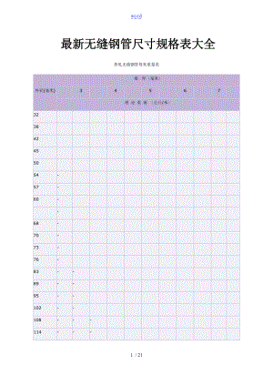 无缝钢管尺寸重量规格表格.doc