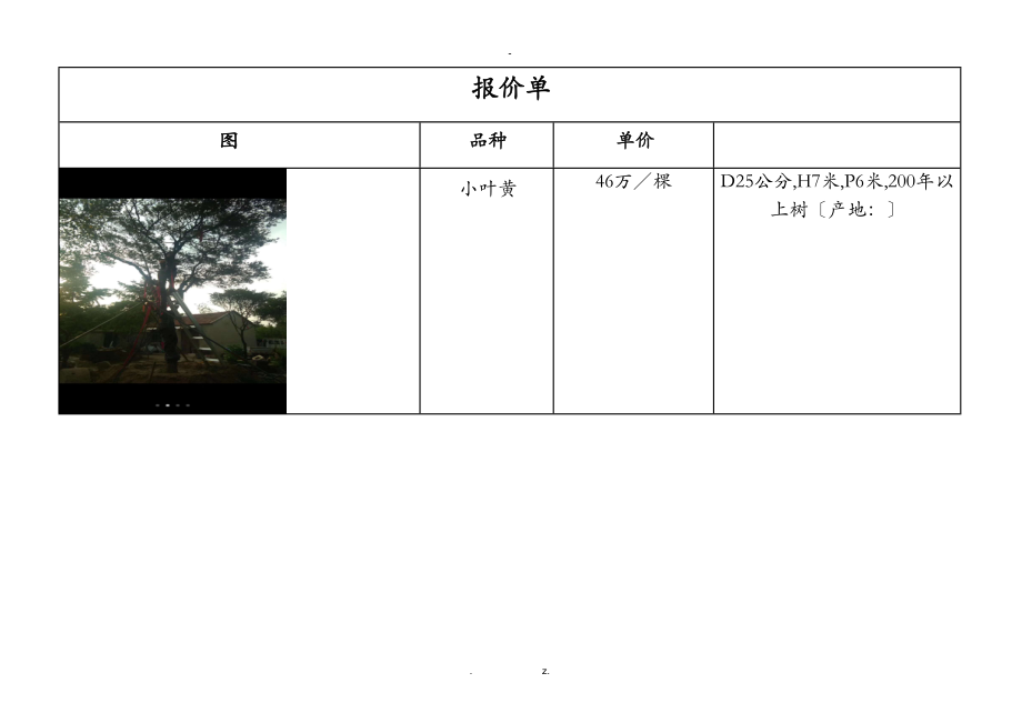 大树花卉报价单工作表.doc_第1页