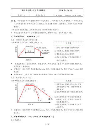 铸件热处理工艺及作业指导书主页.doc