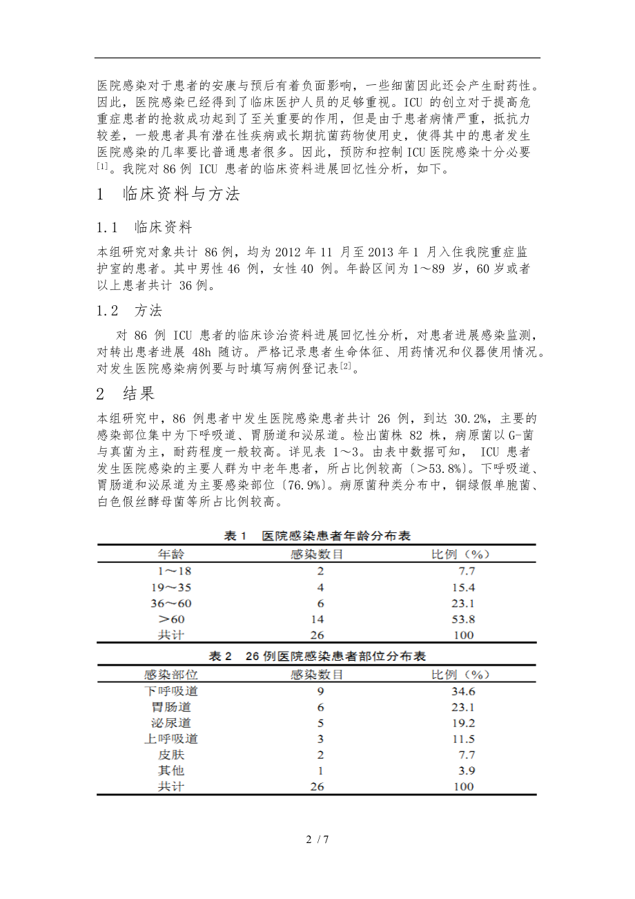 重症监护室院内感染的原因分析及控制措施方案.doc_第2页