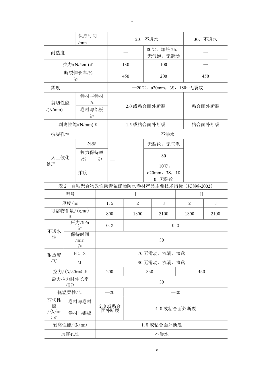 自粘改性沥青防水卷材与施工工艺.doc_第2页