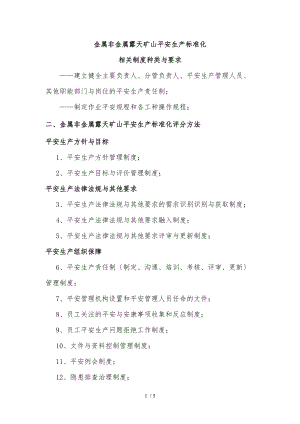 露天矿山标准化制度汇总.doc