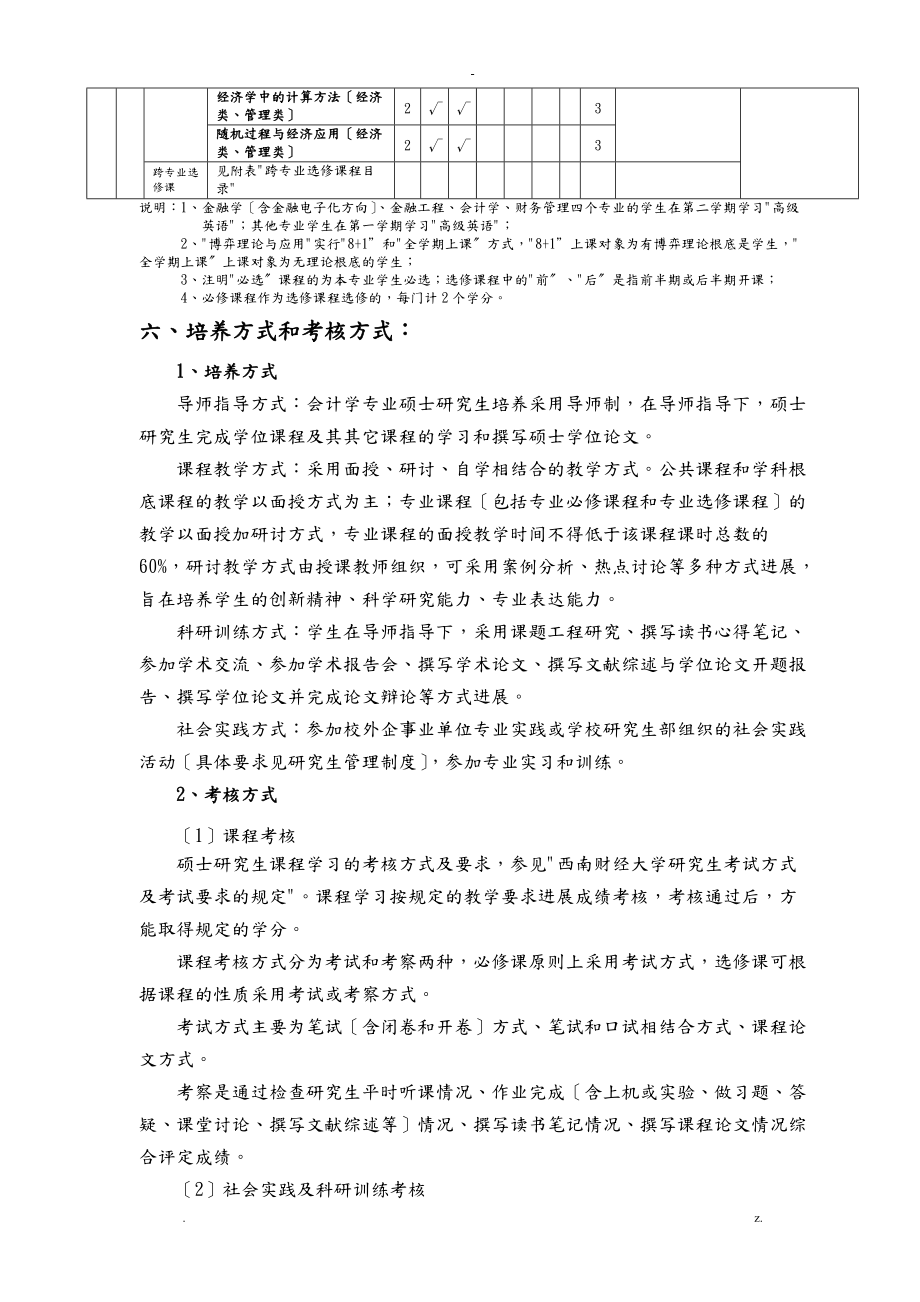 西财会计硕士培养方案.doc_第3页