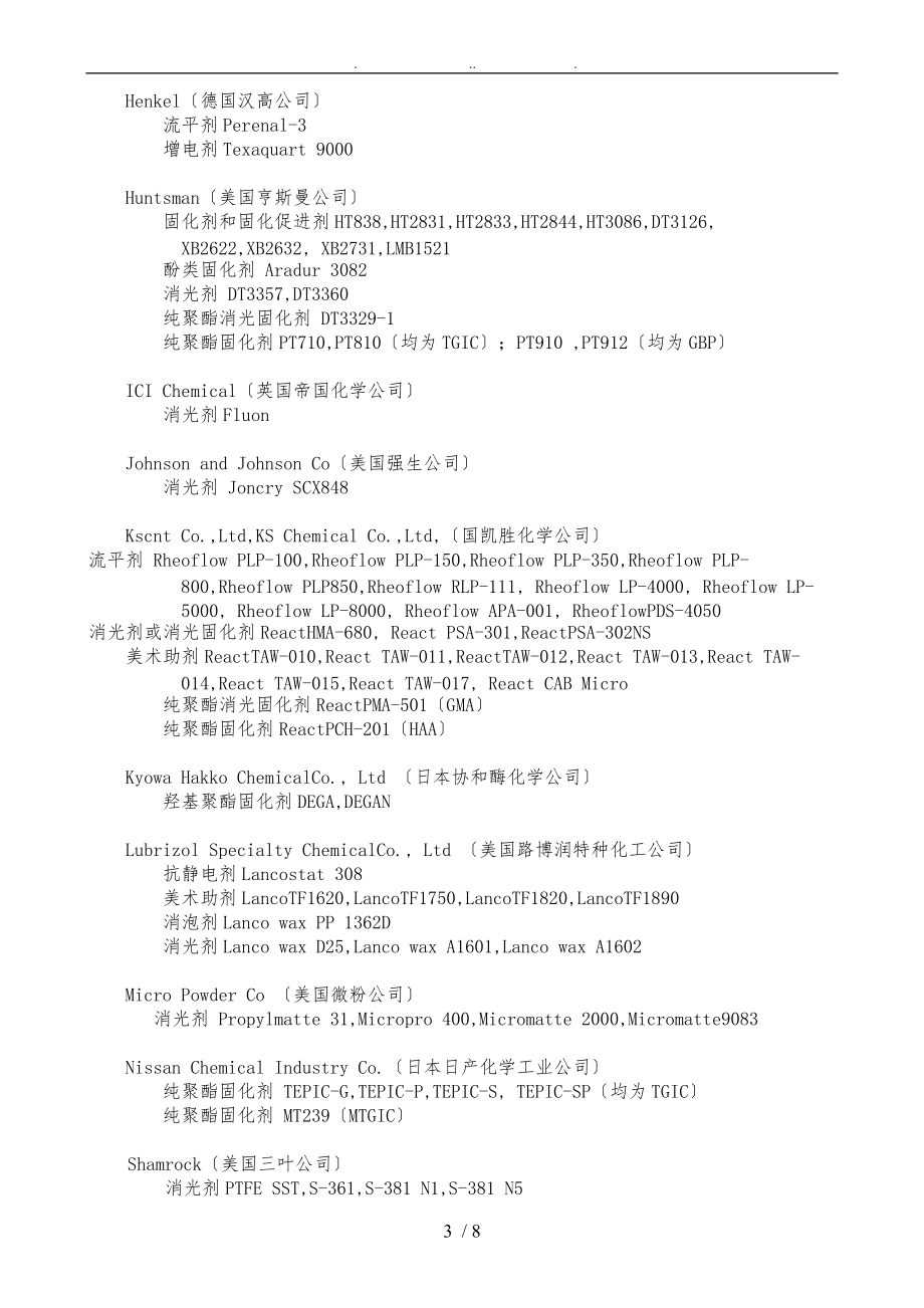 国内外粉末涂料助剂厂家.doc_第3页