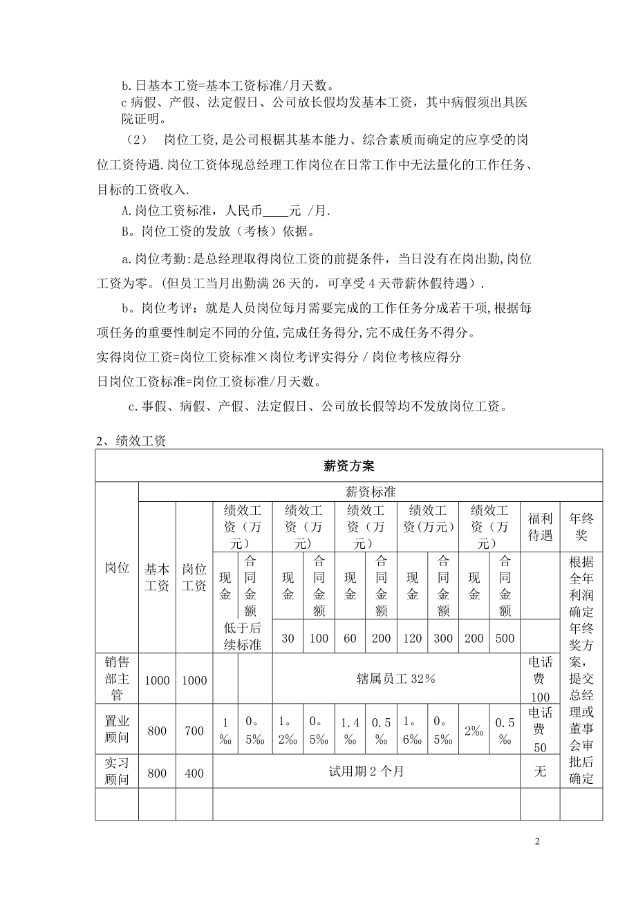 房地产员工薪资方案.doc_第2页