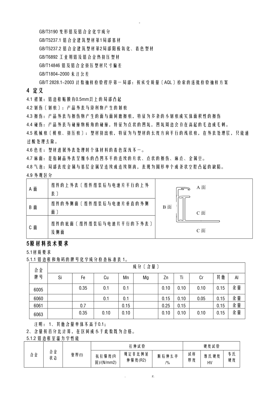 太阳能铝边检验框技术规范.doc_第2页