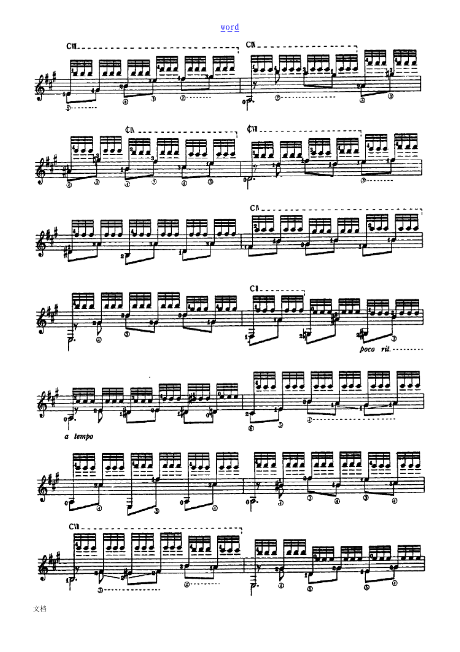 巴利奥斯作品深思ContemplacionBarrios古典吉他谱.doc_第2页