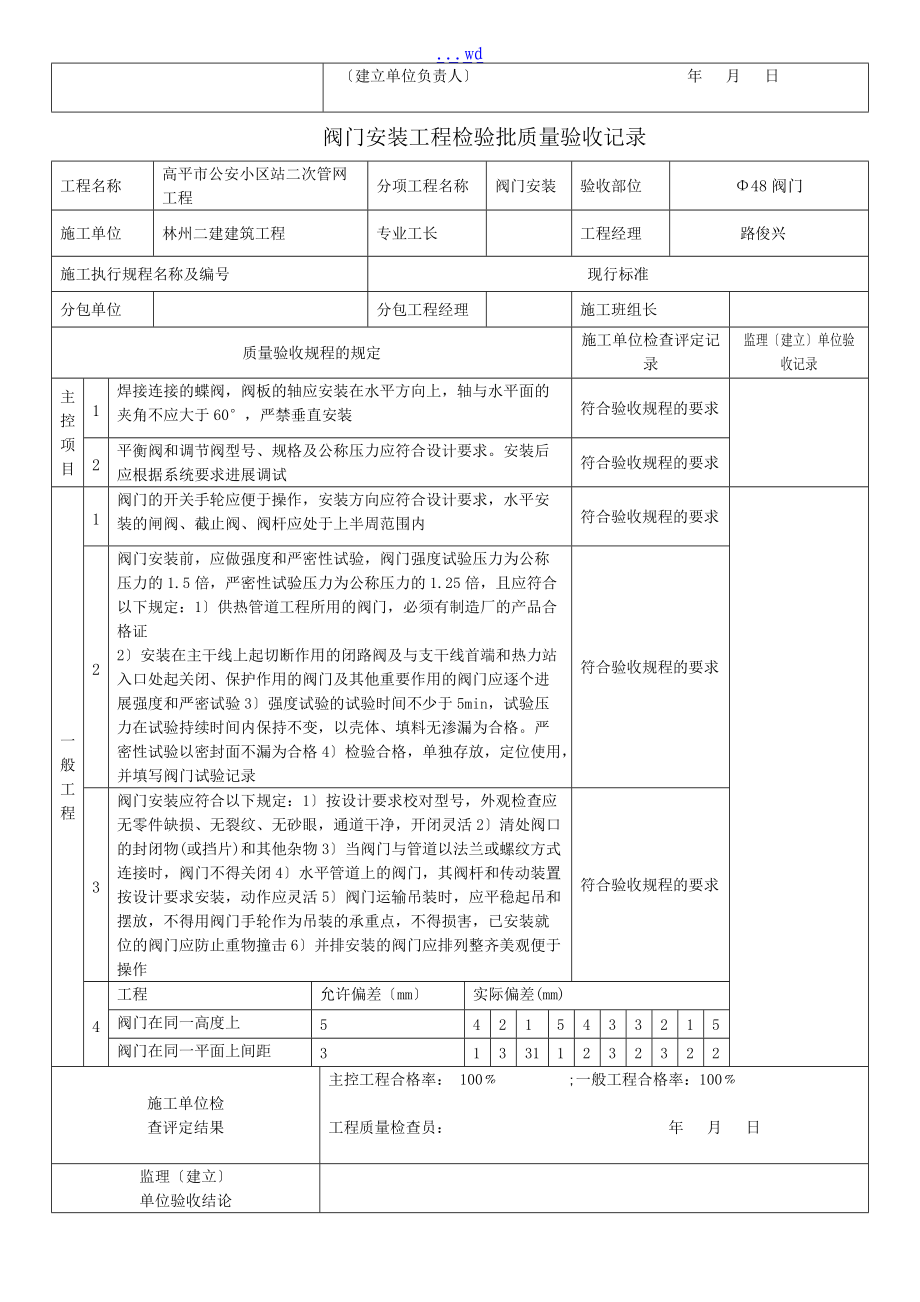 阀门安装工程检验批质量验收记录文稿.doc_第3页