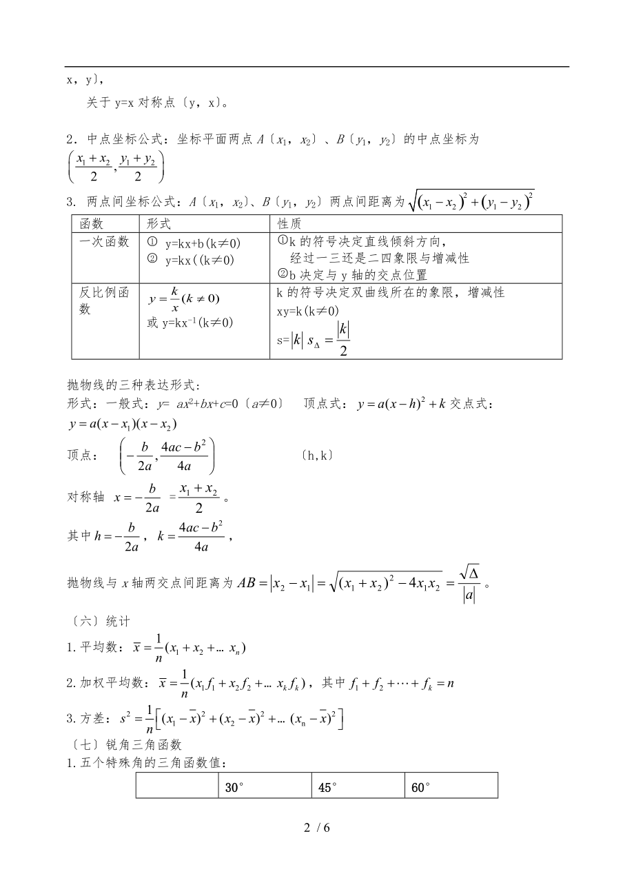 单招考试数学必背知识点汇总.doc_第2页