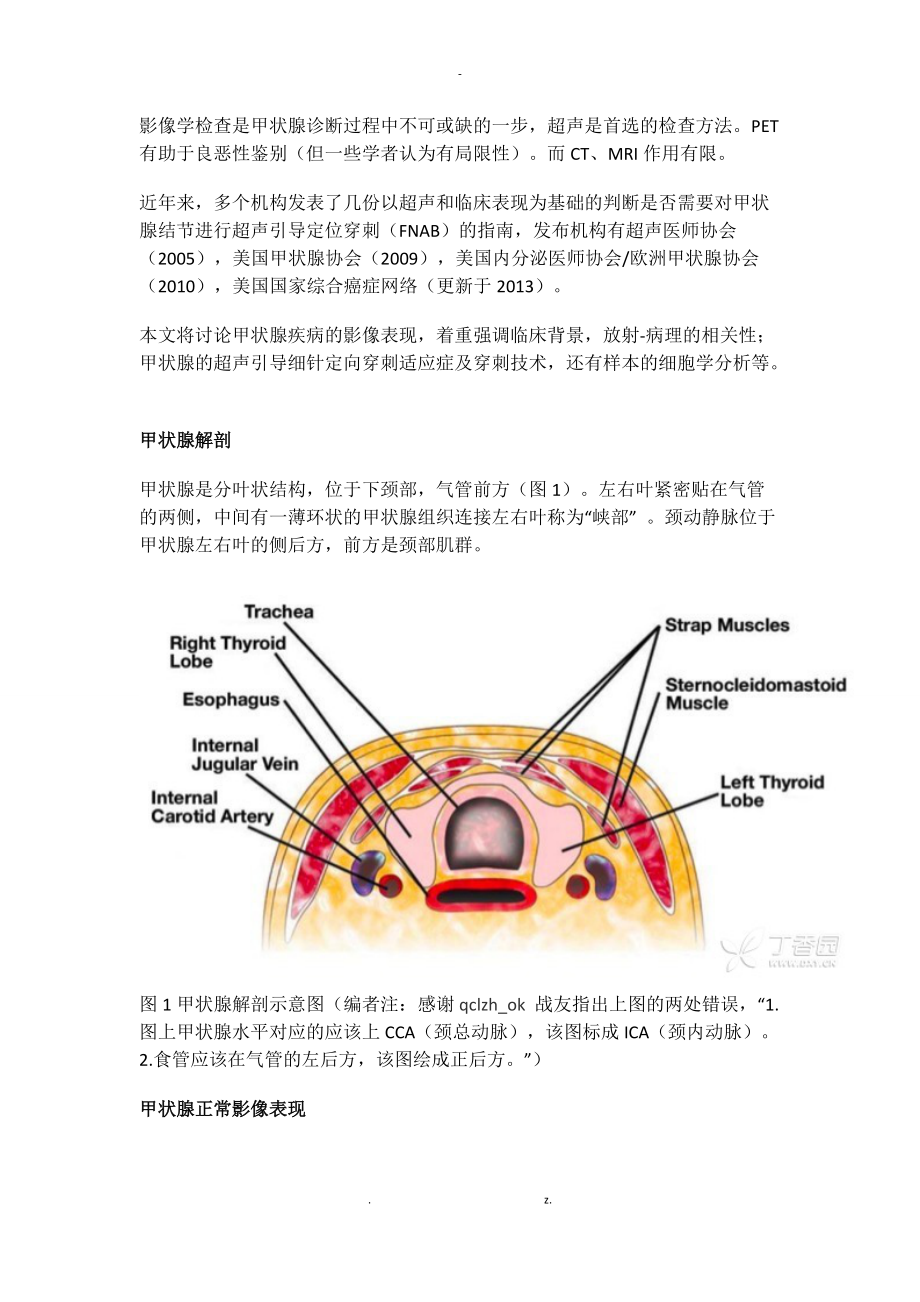 医考甲状腺病变的影像病理诊断与细针穿刺技术.docx_第1页