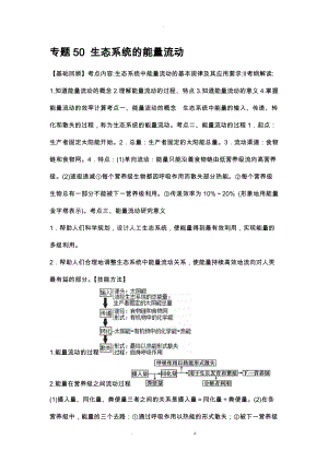 专题50生态系统的能量流动.docx