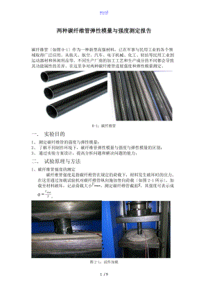 碳纤维管测定报告材料.doc