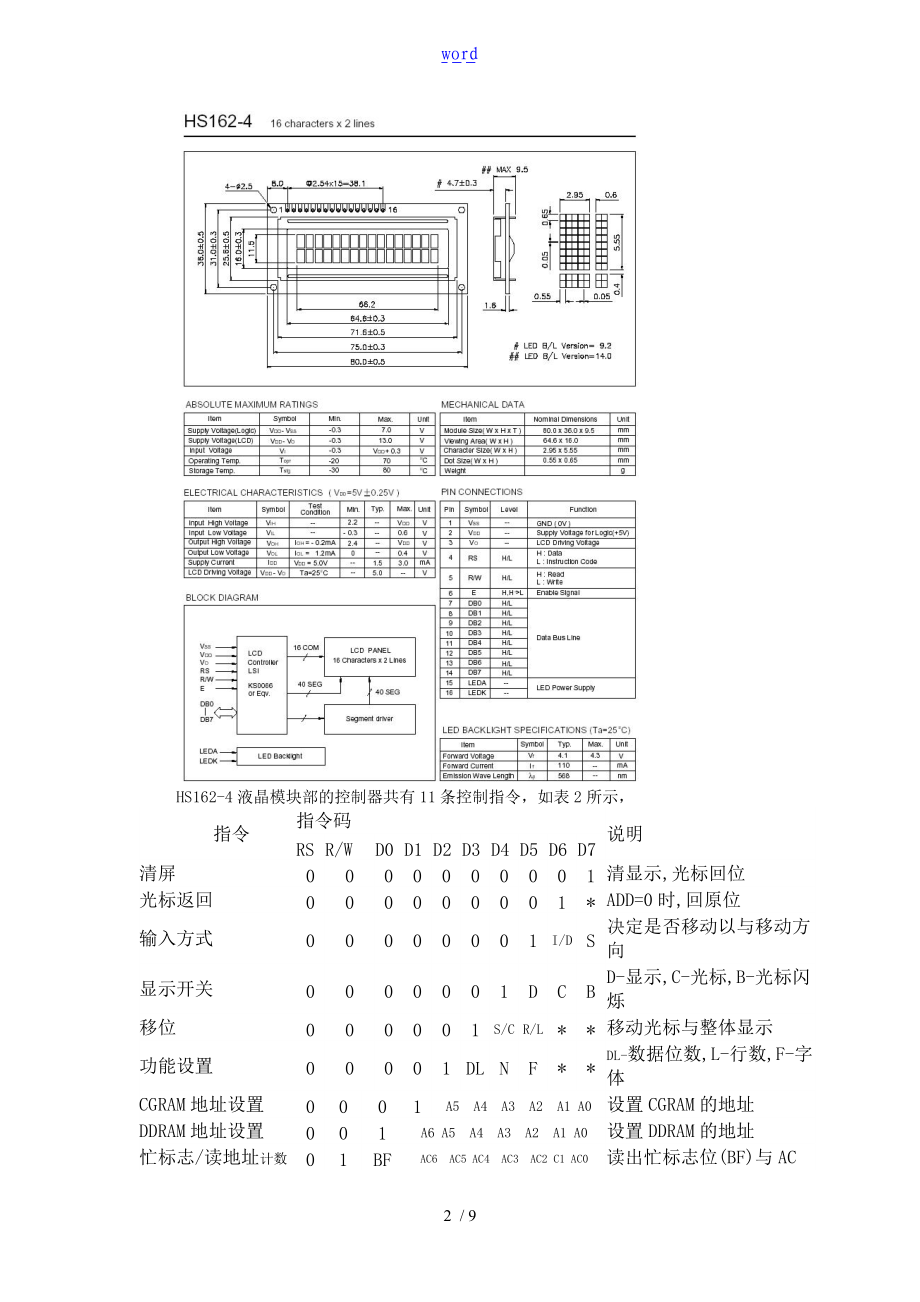 用单片机控制字符型液晶显示模块.doc_第2页