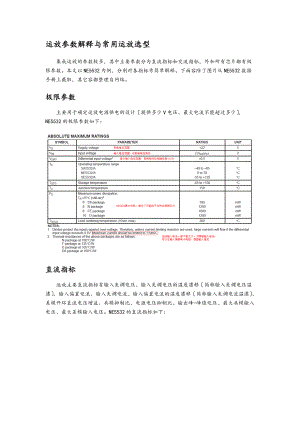 运放关键全参数及选型原则.doc