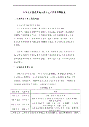 BIM技术整体实施计划方案与技术后勤保障措施.doc