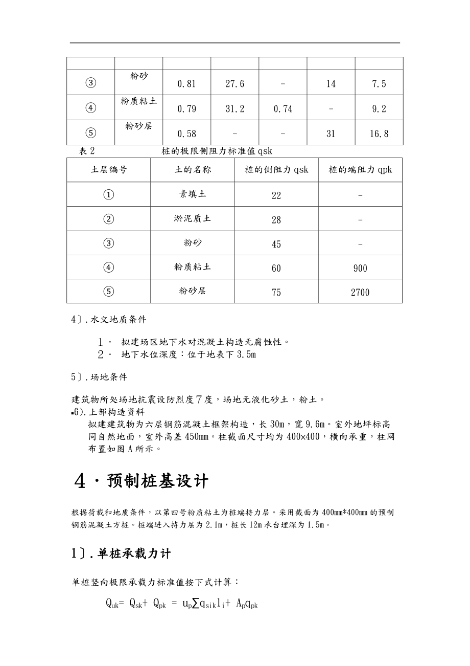 预制桩基础课程设计报告.doc_第2页